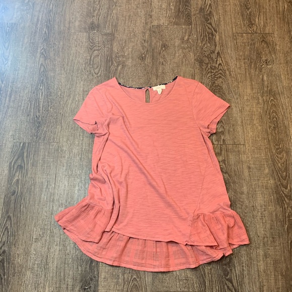 Cupio blush Textured Knit Ruffle Top - Picture 5 of 10